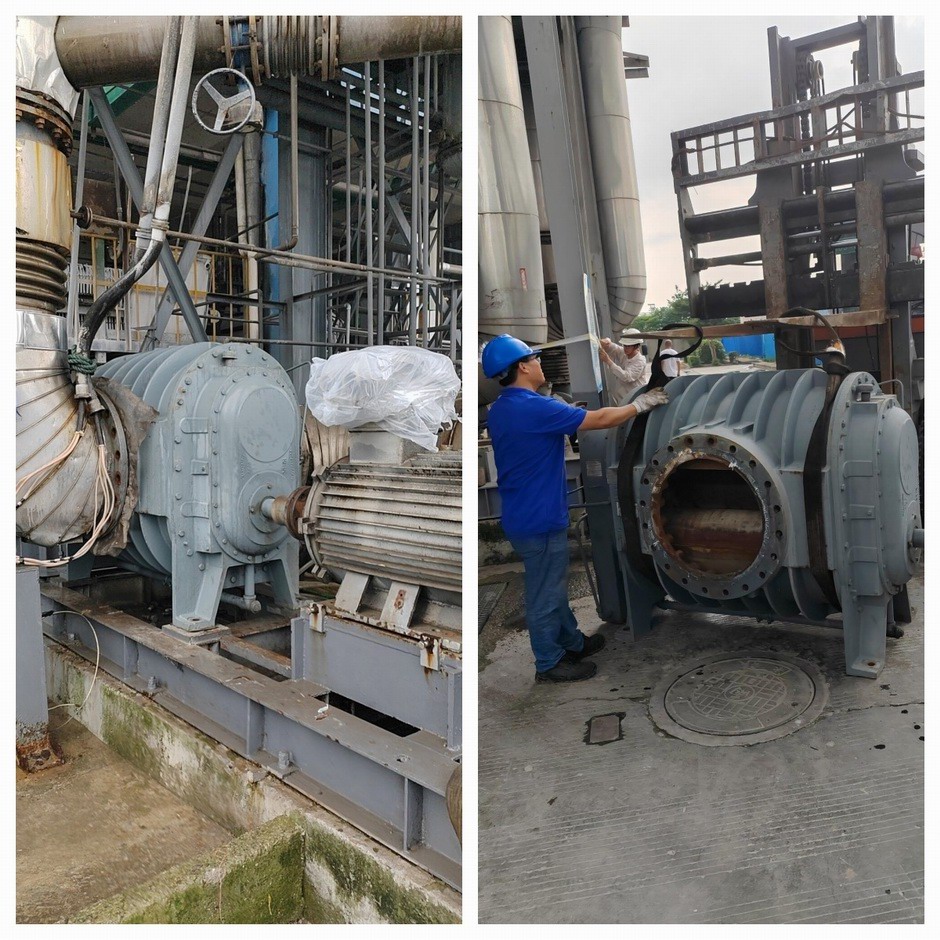 南通某化工廠 德萊賽Dresser羅茨泵維修案例