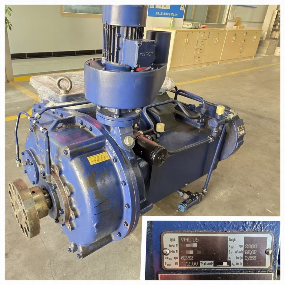 艾珍VML95螺桿風機主油泵失效，造成齒輪及轉子損壞