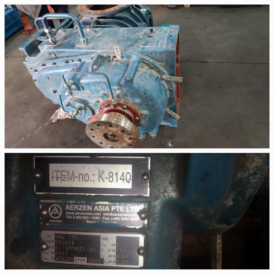 內蒙古客戶 艾珍VML150螺桿風機維修